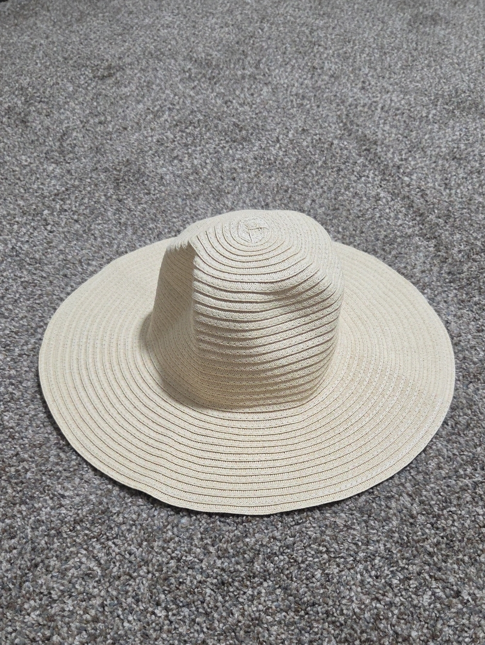 Time and Tru Wide Brim Summer Sun Hat - Cream
